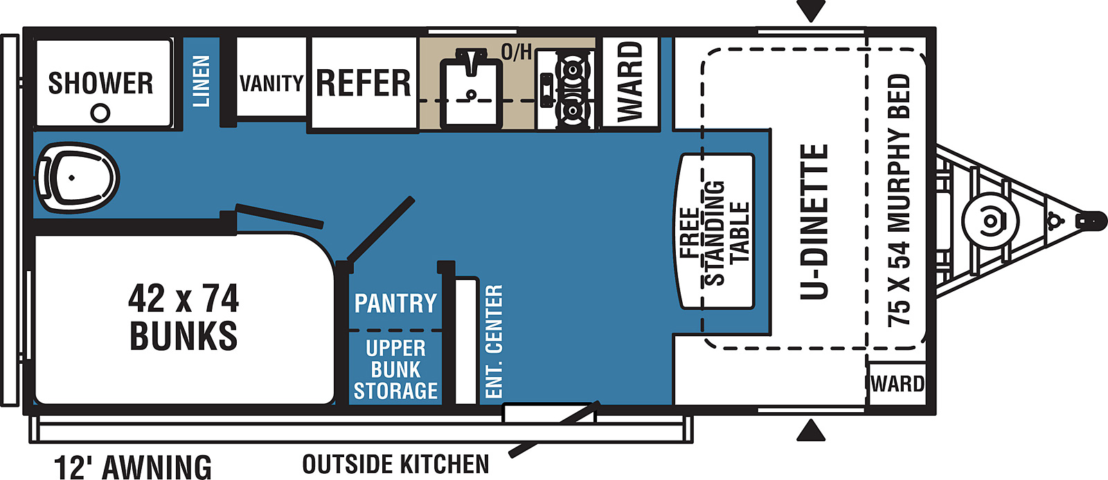 2022 FOREST RIVER VIKING 182DBU, , floor-plans-day image number 0